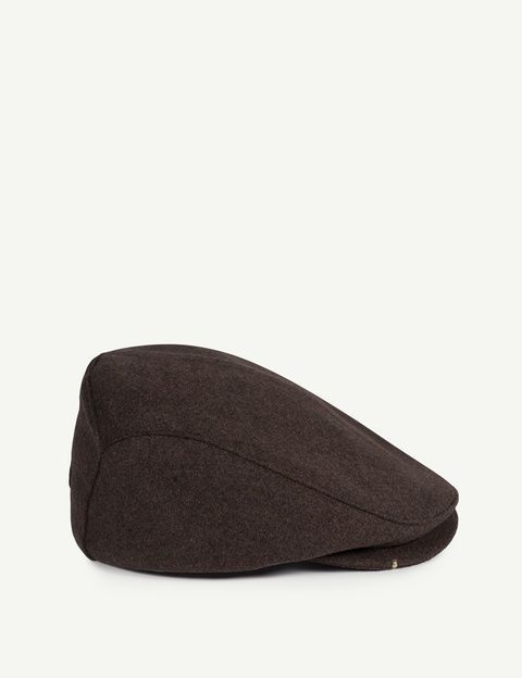 Кепі вовняне FLAT CAP-B XX темно-коричневий АКСЕСУАРНЯ ORNAMENT