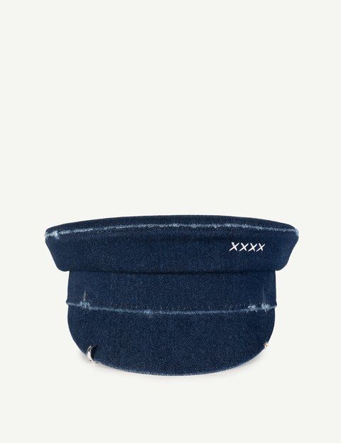 Кепка-картуз джинсова BAKERBOY CAP SF DENIM XX темно-синій (зі срібною фурнітурою) АКСЕСУАРНЯ ORNAMENT