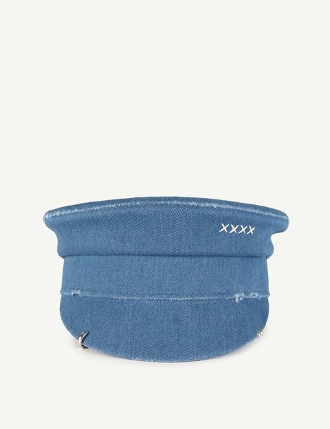 Кепка-картуз джинсова BAKERBOY CAP SF DENIM XX синій (зі срібною фурнітурою) АКСЕСУАРНЯ ORNAMENT