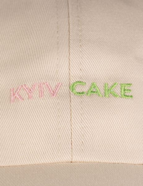 Бейсболка з вишивкою KYIV CAKE бежевий АКСЕСУАРНЯ ORNAMENT