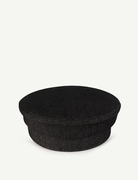 Кепка-картуз джинсова BAKERBOY CAP SF DENIM AO чорний (із золотою фурнітурою) АКСЕСУАРНЯ ORNAMENT