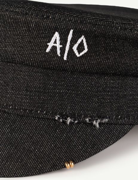 Кепка-картуз джинсова BAKERBOY CAP SF DENIM AO чорний (із золотою фурнітурою) АКСЕСУАРНЯ ORNAMENT