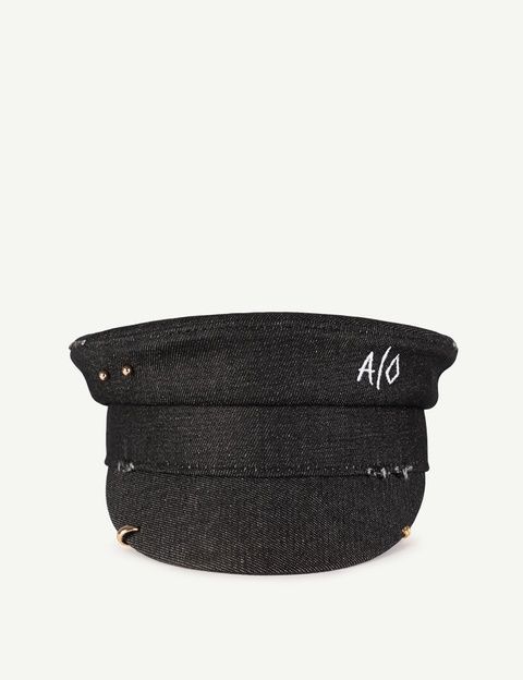 Кепка-картуз джинсова BAKERBOY CAP SF DENIM AO чорний (із золотою фурнітурою) АКСЕСУАРНЯ ORNAMENT