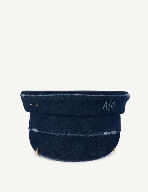 Кепка-картуз джинсова BAKERBOY CAP SF DENIM AO темно синій (із золотою фурнітурою) АКСЕСУАРНЯ ORNAMENT